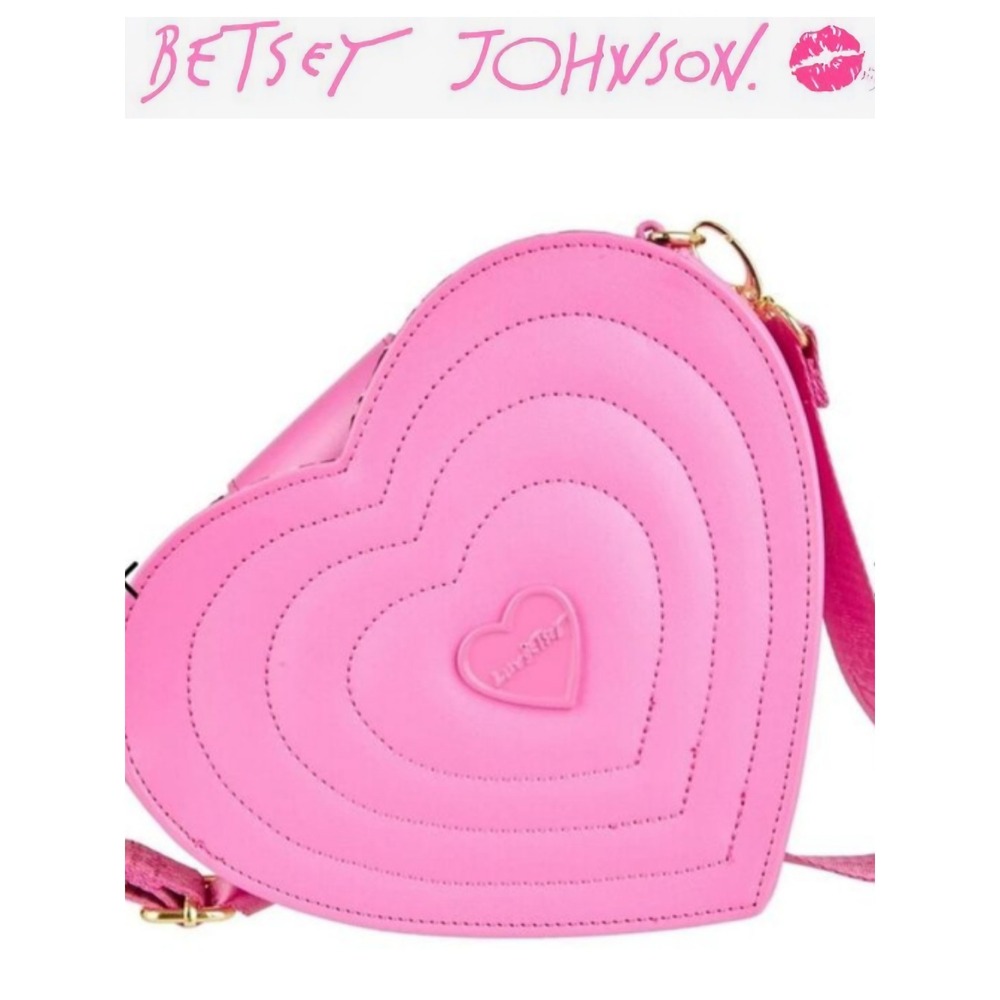 Betsey Johnson Luv Betsey Quilted Heart-Shaped Crossbody Bag
